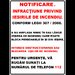 Placuta pentru notificare infractiune privind iesirile de incendiu